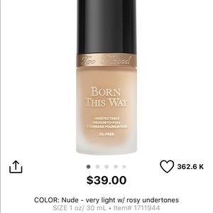 Too Faced Born This Way Foundation Nude